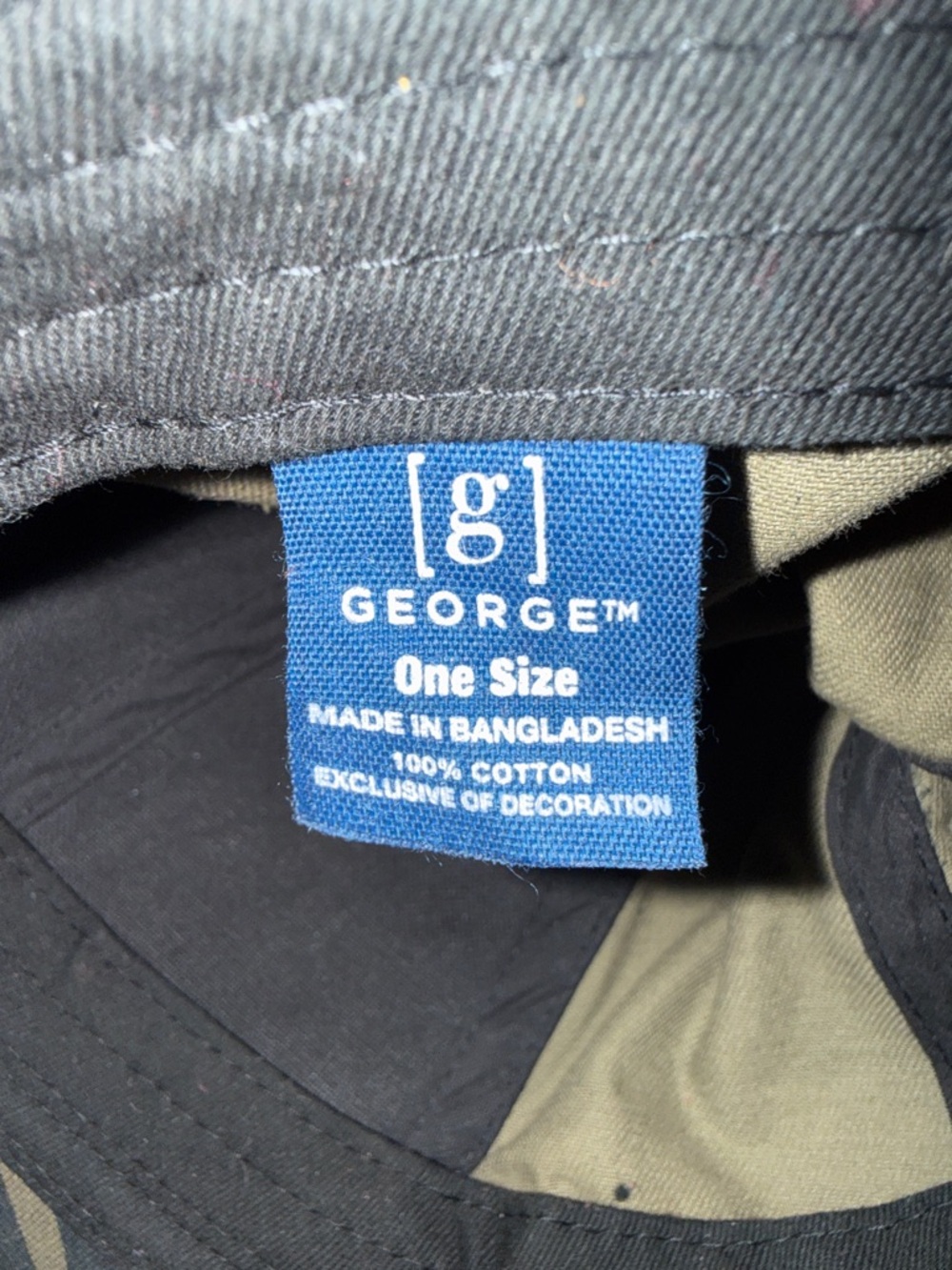 George™ Olive & Black Camo Baseball Hat - Picture 2 of 4